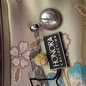 Honora Cultured Coin Pearl Initial Z Necklace, Gray pearl, .925 bale & chain